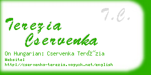 terezia cservenka business card